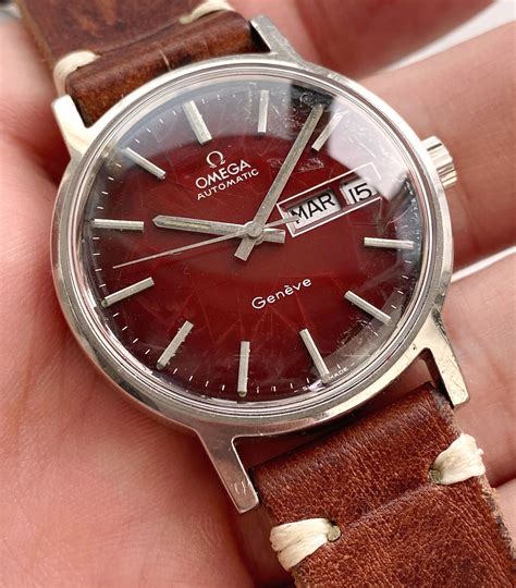 red omega watch|Omega Watch red dial.